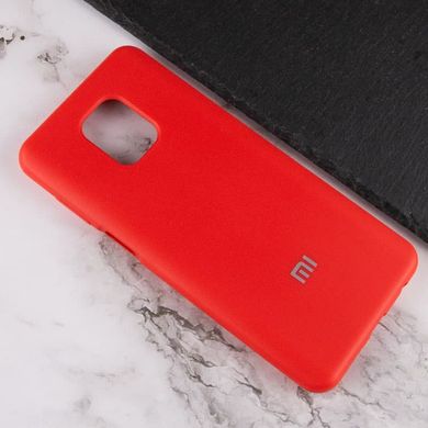 Чохол для Xiaomi Redmi Note 9s / 9 Pro Premium Silicone Full червоний з закритим низом і мікрофіброю