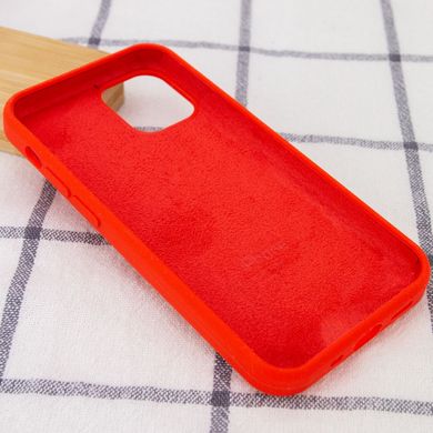 Чехол для Apple iPhone 12 Pro Silicone Full / закрытый низ (Красный / Red)