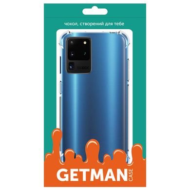 TPU чохол GETMAN Ease з посиленими кутами для Samsung Galaxy S20 Ultra (Прозорий / Transparent)