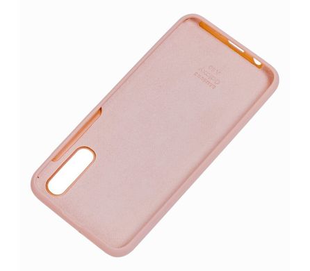 Чехол для Samsung Galaxy A50 / A50s / A30s Silicone Full бледно-розовый c закрытым низом и микрофиброю