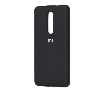 Чехол для Xiaomi Mi 9T / Redmi K20 Silicone Full черный с закрытым низом и микрофиброй