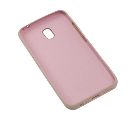 Чехол для Xiaomi Redmi 8A Silicone Full розовый песок с закрытым низом и микрофиброй