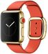 Ремешок для Apple Watch 42/44/45 mm Modern Buckle Leather Red/Gold