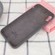 Чохол silicone case for iPhone X / XS з мікрофіброю і закритим низом Dark Grey