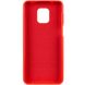 Чехол для Xiaomi Redmi Note 9s / 9 Pro Premium Silicone Full красный с закрытым низом и микрофиброй