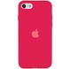 Чехол Silicone Case Full Protective (AA) для Apple iPhone SE (2020) (Розовый / Hot Pink)