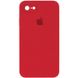 Чохол для Apple iPhone 7/8 / SE (2020) Silicone Full camera закритий низ + захист камери (Червоний / Camellia) квадратні борти