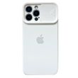Чехол для iPhone 11 Pro Silicone with Logo hide camera + шторка на камеру White