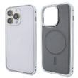 Металлический чехол + кожа для iPhone 15 Pro Aluminium Case Lether With Magsafe
