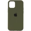 Чехол для Apple iPhone 15 Plus Silicone Case Full / закрытый низ Зеленый / Dark Olive