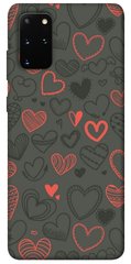 Чехол для Samsung Galaxy S20+ PandaPrint Милые сердца паттерн