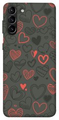 Чехол для Samsung Galaxy S21+ PandaPrint Милые сердца паттерн