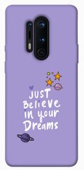 Чехол для OnePlus 8 Pro PandaPrint Just believe in your Dreams надписи