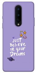 Чехол для OnePlus 8 PandaPrint Just believe in your Dreams надписи