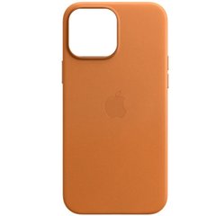 Кожаный чехол Leather Case (AAA) для Apple iPhone 13 Pro Max Коричневый / Golden Brown
