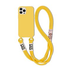 Чехол для iPhone 14 Pro Crossbody Case + ремешок Yellow