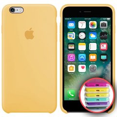 Чохол silicone case for iPhone 6 / 6s з мікрофіброю і закритим низом Yellow / Жовтий