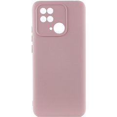 Чехол для Xiaomi Poco C40 Silicone Full camera закрытый низ + защита камеры Розовый / Pink Sand