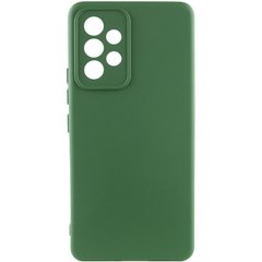 Чехол для Samsung Galaxy A52 4G / A52 5G Silicone Full camera закрытый низ + защита камеры Зеленый / Dark green