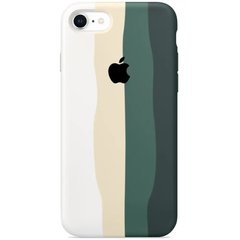 Чехол Rainbow Case для iPhone 7 / 8 / SE 2020 White/Pine Green