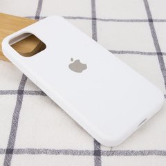 Чехол для Apple iPhone 12 Pro Silicone Full / закрытый низ (Белый / White)