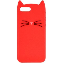 Силиконовая накладка 3D Cat для Apple iPhone 7 plus / 8 plus (5.5") (Красный)