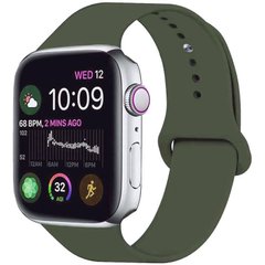 Силиконовый ремешок для Apple watch 38mm / 40mm (Зеленый / Forest green)
