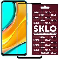 Защитное стекло SKLO 3D (full glue) для Xiaomi Redmi 9/ Redmi 9A/ Redmi 9C/ Redmi 9T, Черный