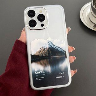 Чохол для iPhone 13 Print Nature Case + скло на камеру Lakes