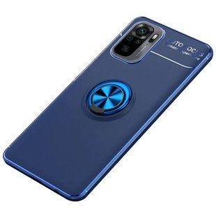 TPU чехол Deen ColorRing под магнитный держатель (opp) для Xiaomi Redmi Note 10 / Note 10s Синий / Синий
