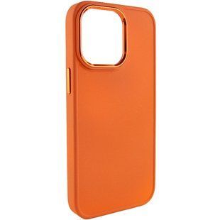 TPU чохол Bonbon Metal Style для Apple iPhone 12 Pro / 12 (6.1") Помаранчевий / Papaya