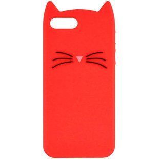 Силіконова накладка 3D Cat для Apple iPhone 7 plus / 8 plus (5.5 ") (Червоний)