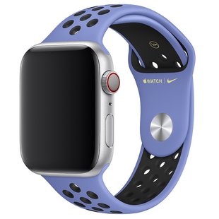 Силіконовий ремінець Sport Nike+ для Apple watch 42mm / 44mm (Royal Pulse/Black)