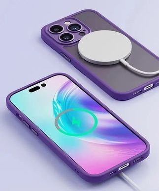 Чехол для iPhone 14 Pro Max Rock Full Camera Protection Case Guard Touch Magnetic Case Purple