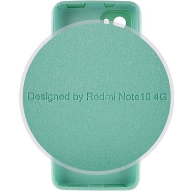 Чохол Silicone Cover Full Camera (AA) для Xiaomi Redmi Note 10 / Note 10s Бірюзовий / Ice Blue