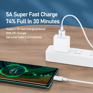 Кабель REMAX Type-C to Lightning Chaining Series PD Fast-charging Data Cable RC-175i |1m, 18W/5A| Black, White