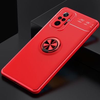 TPU чохол Deen ColorRing під магнітний тримач (opp) для Xiaomi Redmi Note 10 Pro Червоний / Червоний