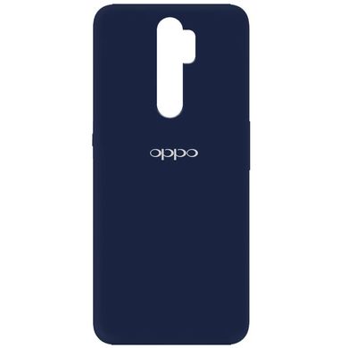Чохол для Oppo A5 (2020) / Oppo A9 (2020) Silicone Full з закритим низом і мікрофіброю Синій / Midnight blue
