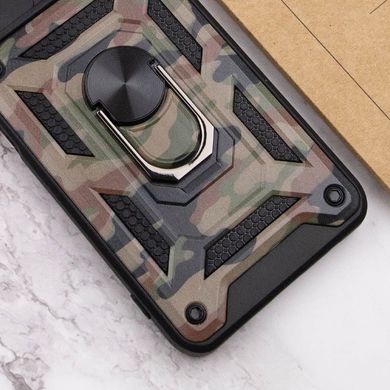 Ударопрочный чехол Camshield Serge Ring Camo для Xiaomi Redmi Note 10 / Note 10s / Poco M5s Коричневый / Army Brown