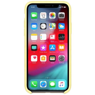 Чехол silicone case for iPhone X/XS Mellow Yellow / Желтый