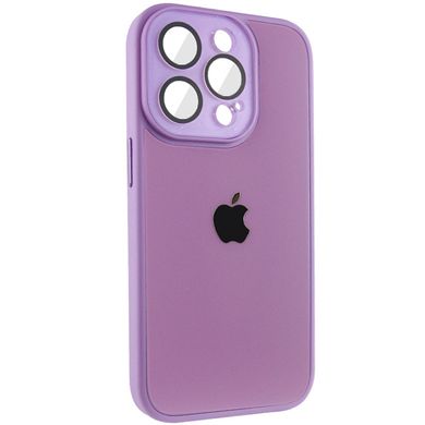 Чехол для iPhone 11 Pro Max Стеклянный матовый + стекло на камеру с микрофиброй TPU+Glass Sapphire Midnight Lilac