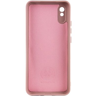 Чехол для Xiaomi Redmi 9A Silicone Full camera закрытый низ + защита камеры Розовый / Pink Sand