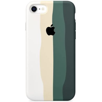 Чохол Rainbow Case для iPhone 7 / 8 / SE 2020 White/Pine Green