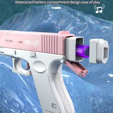 Водяний акумуляторний пістолет Glock Water Gun (250ml) with lithium battery (Pink)