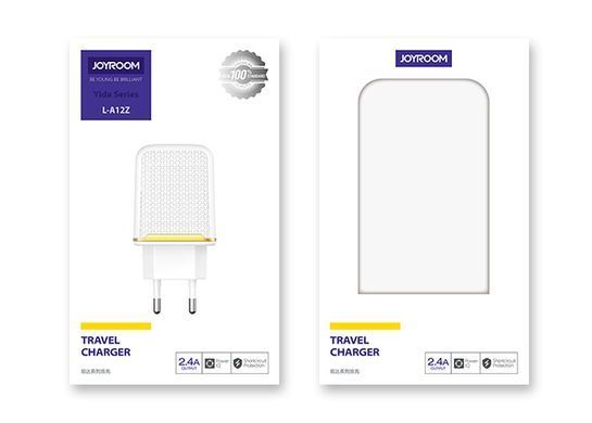 Адаптер сетевой JOYROOM Yida Series L-A12Z |1USB, 2.4A|	white