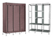 Складаний каркасний тканинна шафа Storage Wardrobe 88130, шафа на три секції 130*45*175 коричневий