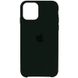Чохол silicone case for iPhone 11 Black Green / темно - зелений
