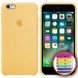 Чехол silicone case for iPhone 6/6s с микрофиброй и закрытым низом Yellow / Желтый