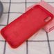 Чехол silicone case for iPhone X/XS с микрофиброй и закрытым низом Dark Red