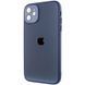 Чехол для iPhone 11 Стеклянный матовый + стекло на камеру с микрофиброй TPU+Glass Sapphire Midnight Deep navy